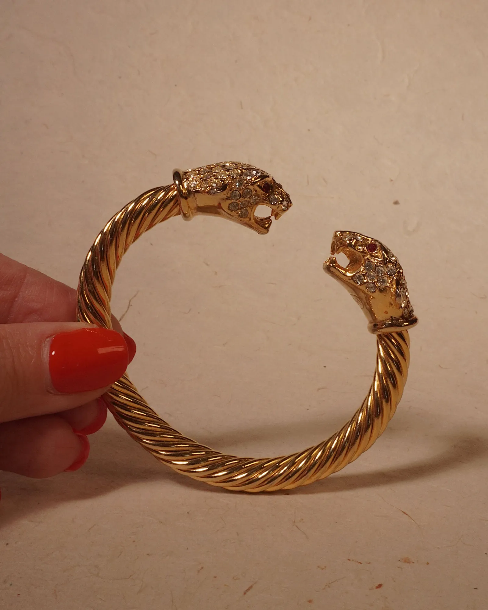 Vintage Panther Cable Bypass Cuff