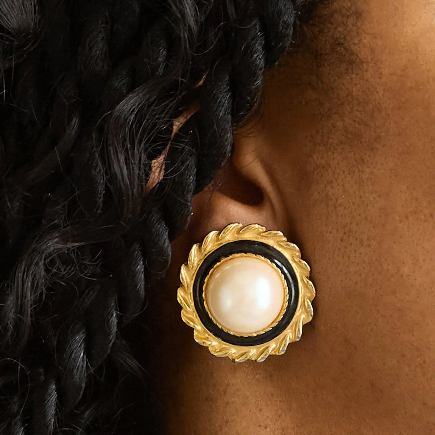 Vintage Park Lane Pearl Twist Earrings