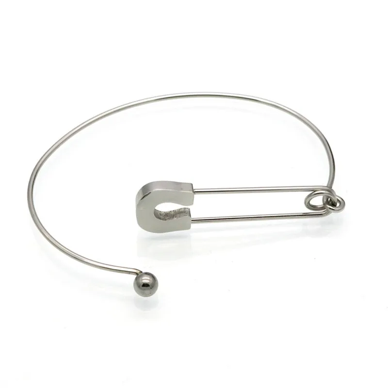VINTAGE SAFETY PIN BRACELET - SILVER