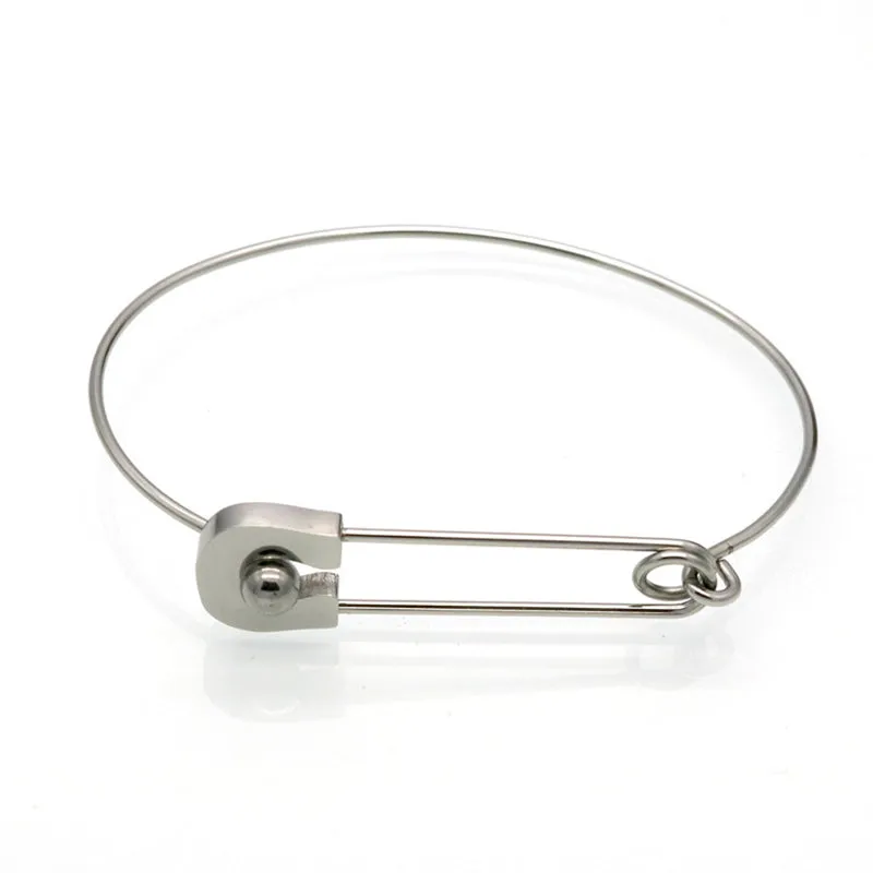 VINTAGE SAFETY PIN BRACELET - SILVER