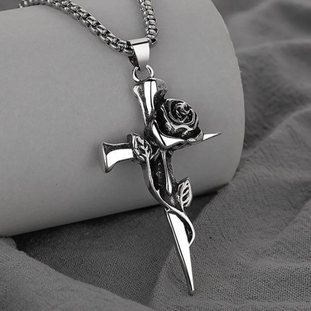Vintage Thorn Rose Necklace