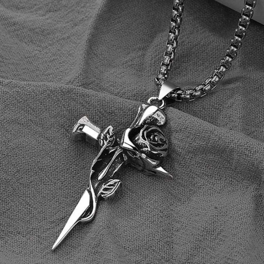 Vintage Thorn Rose Necklace