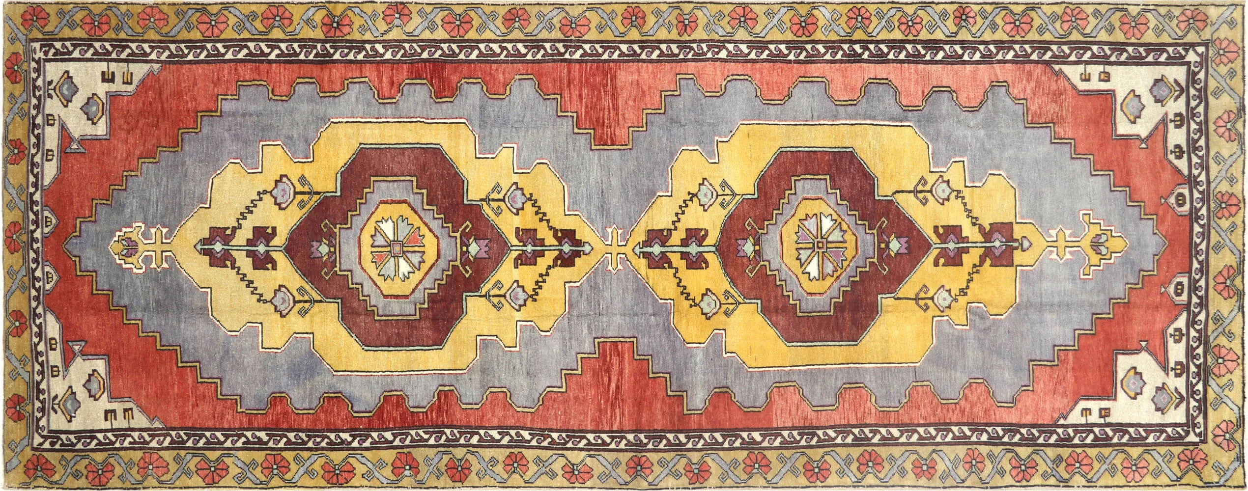 Vintage Turkish Oushak Rug - 5'1" x 13'
