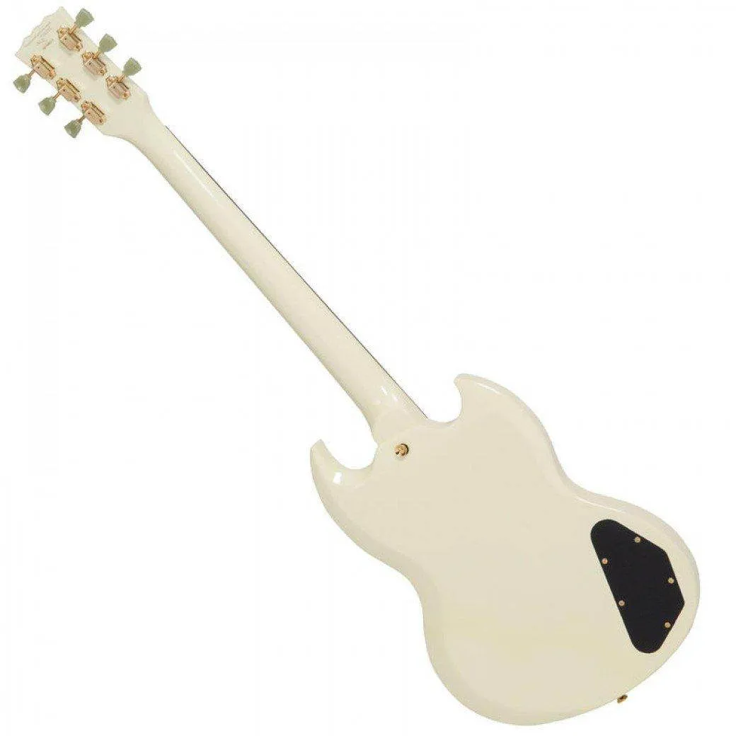 Vintage VS6 Reissued Electric Guitar ~ Left Hand Vintage White/Gold Hardware