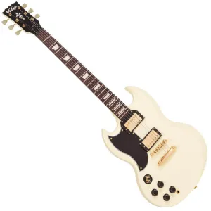 Vintage VS6 Reissued Electric Guitar ~ Left Hand Vintage White/Gold Hardware