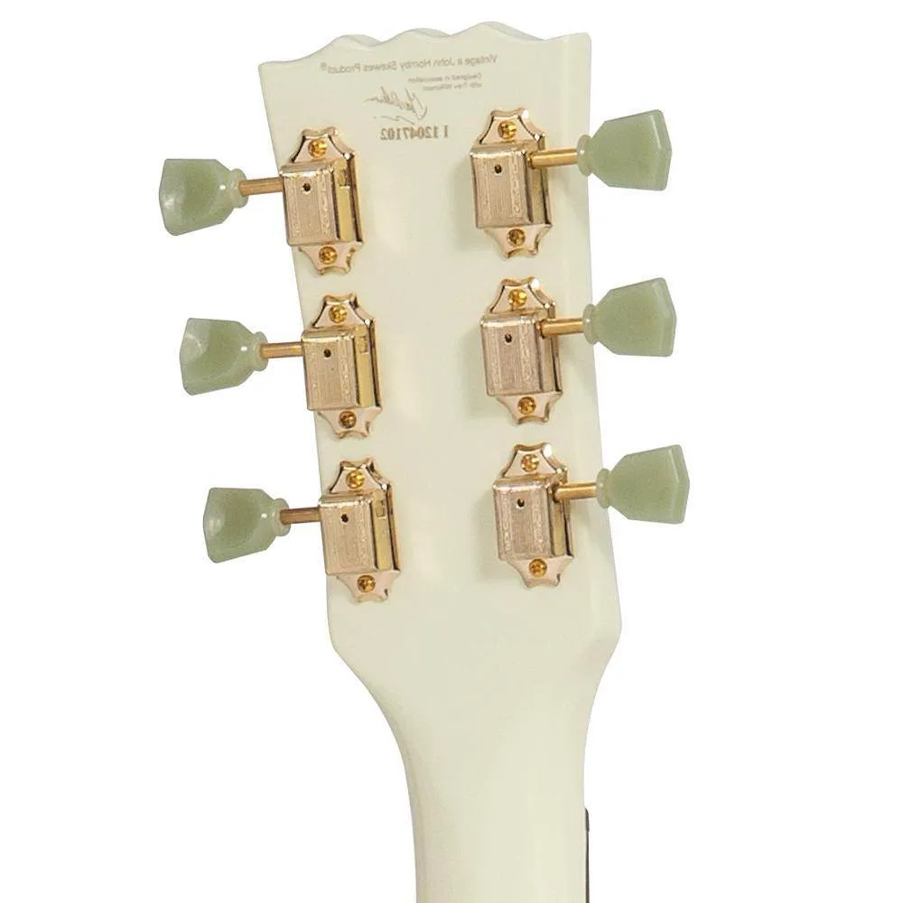 Vintage VS6 Reissued Electric Guitar ~ Left Hand Vintage White/Gold Hardware