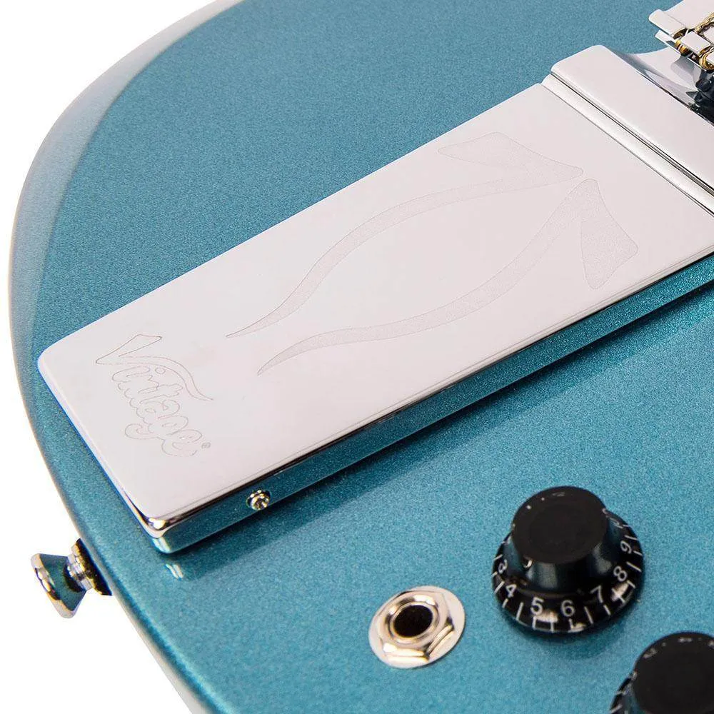 Vintage VS6V ReIssued with vintage style Vibrato ~ Gun Hill Blue