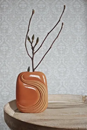 Vintage Winding Wave  Ceramic Vase