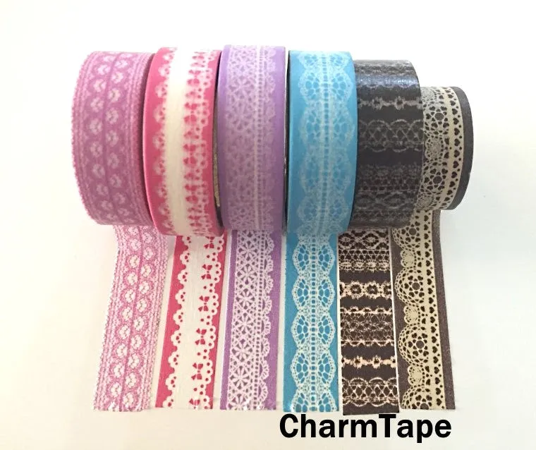 Washi Tape - delicate lace pattern 15mm WT1011