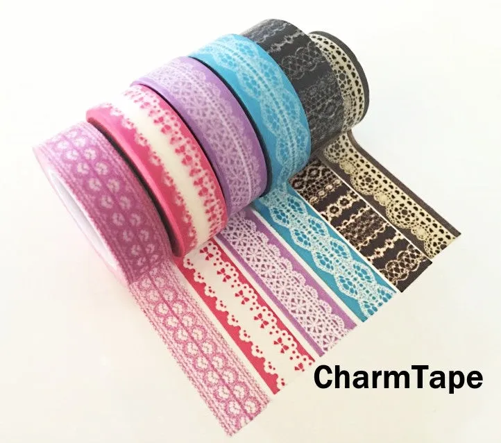 Washi Tape - delicate lace pattern 15mm WT1011