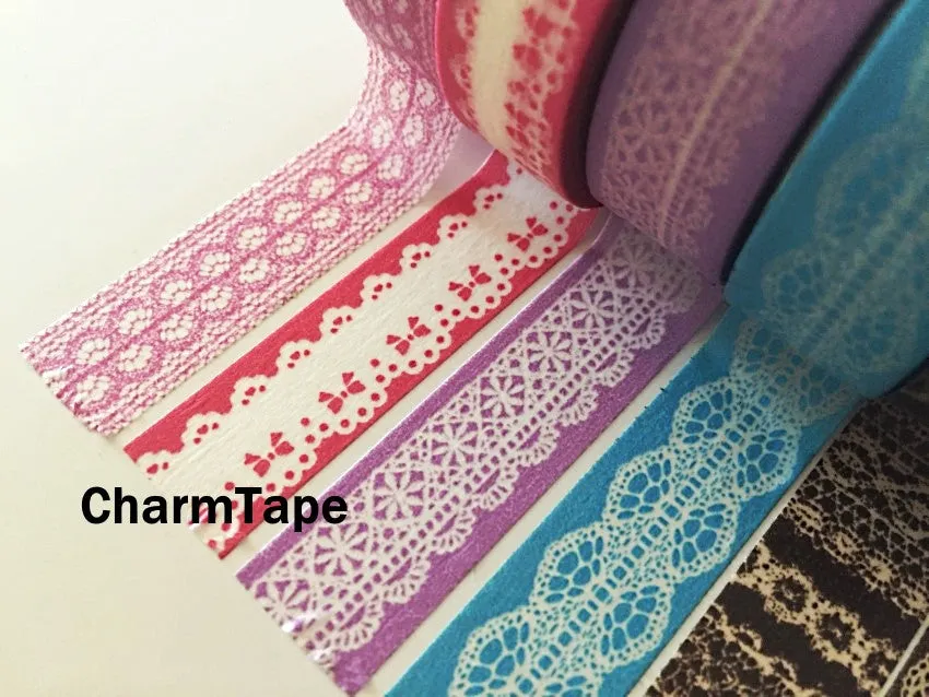 Washi Tape - delicate lace pattern 15mm WT1011