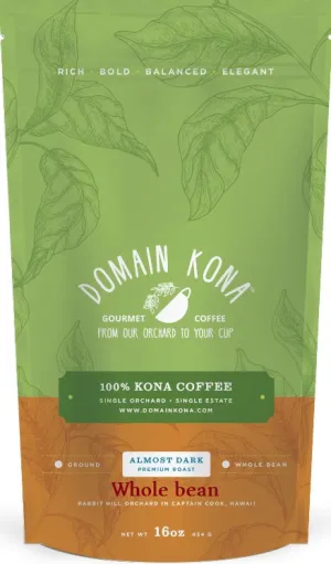 Whole Bean - Almost Dark Roast - 5 lbs.