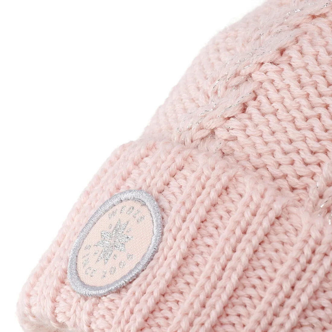WOMEN’S CABLE-KNIT FUR WOOL SKI HAT