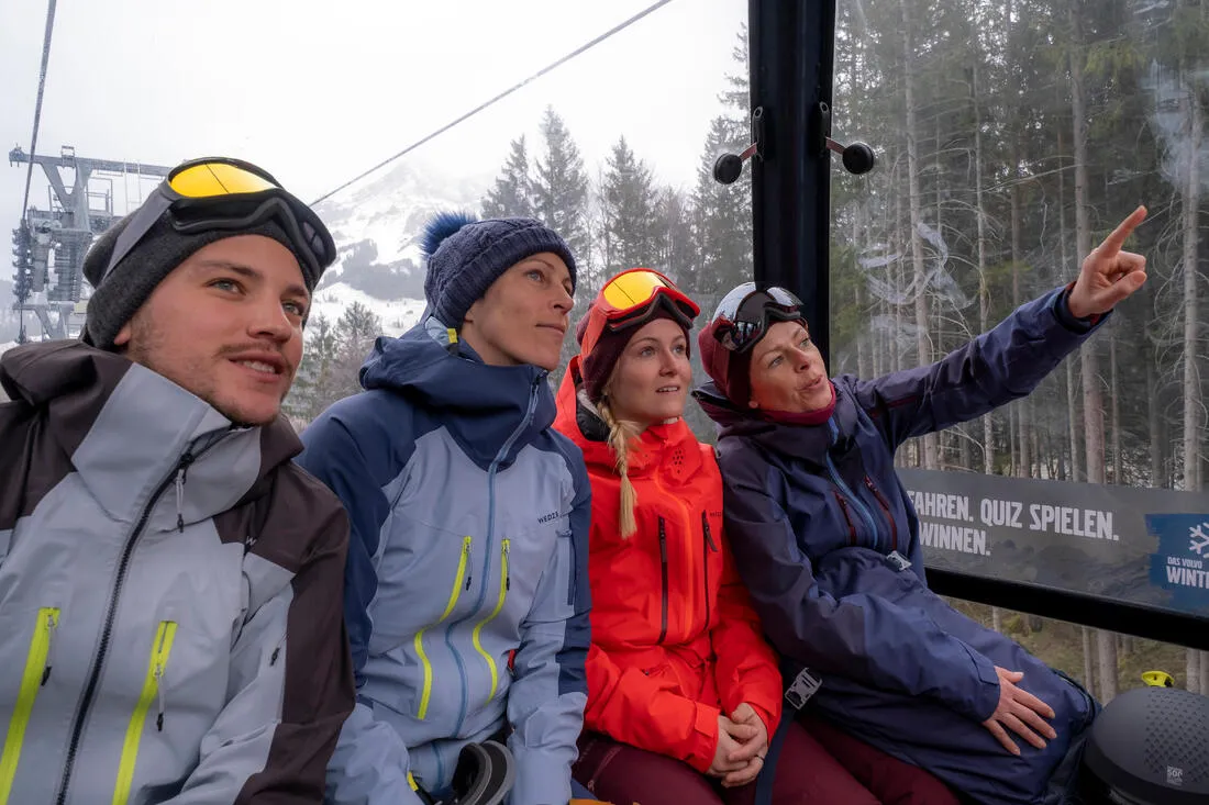 WOMEN’S CABLE-KNIT FUR WOOL SKI HAT