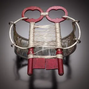 Woven Two Skelton Key Cuff
