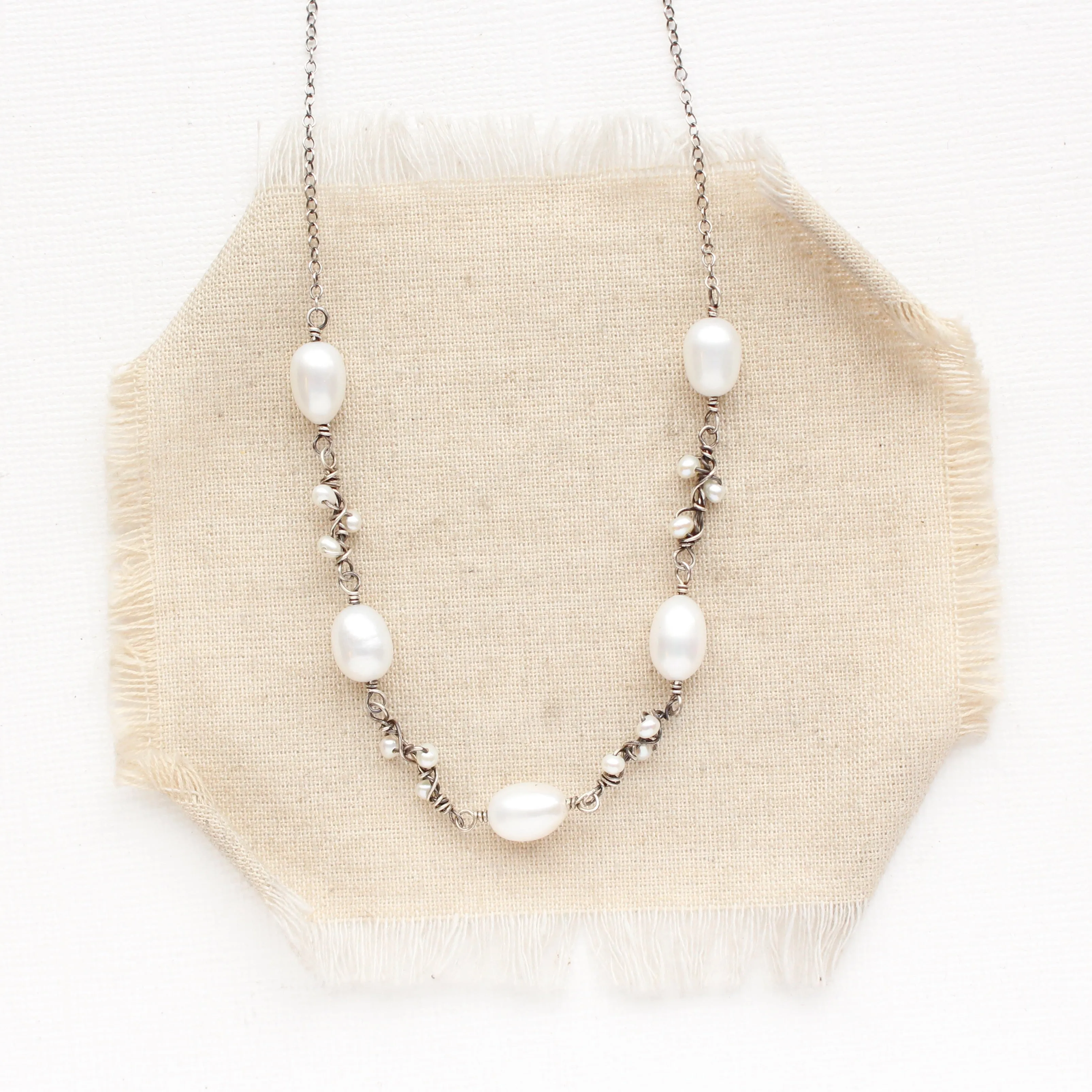 Wrapped Pearl Vine Necklace