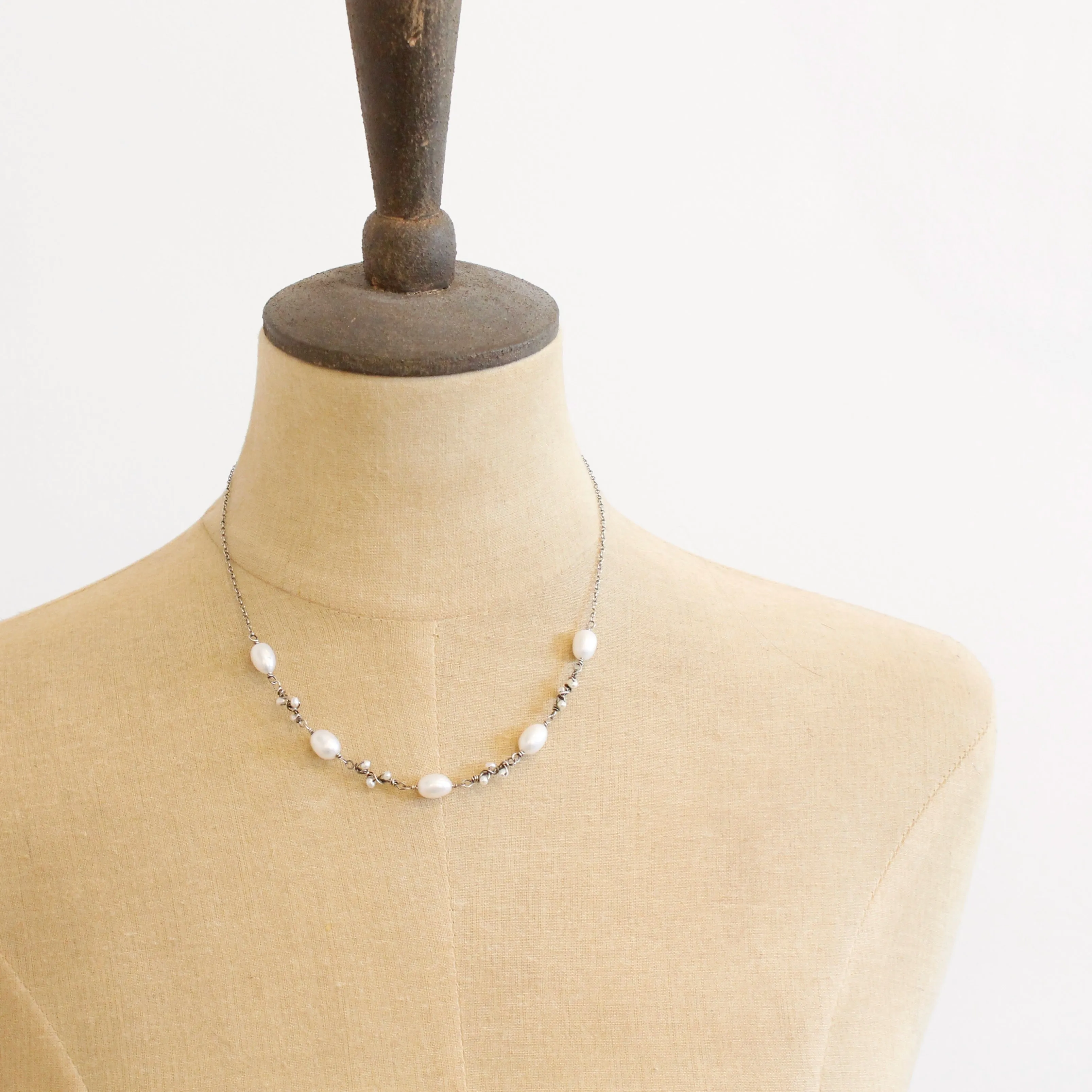 Wrapped Pearl Vine Necklace