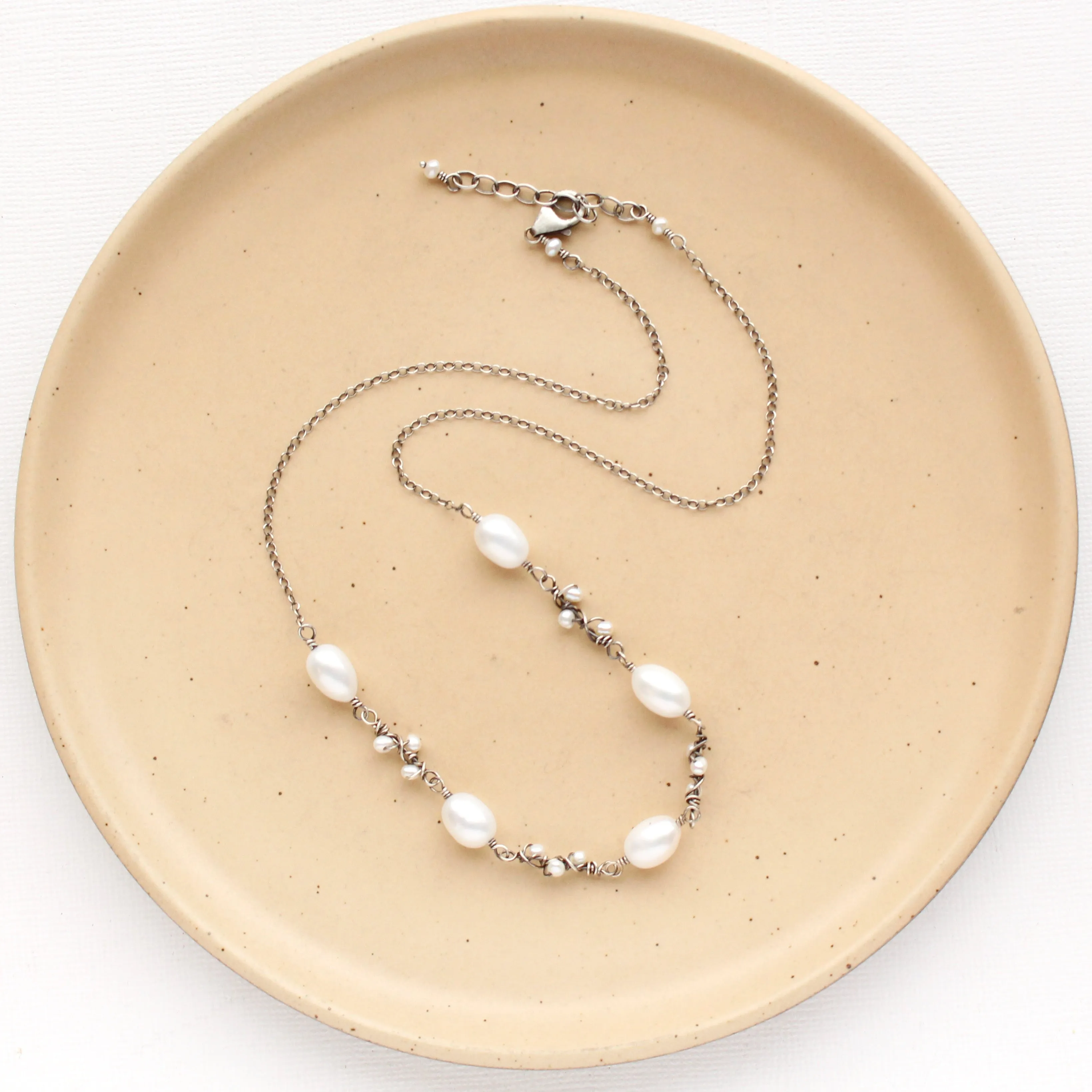 Wrapped Pearl Vine Necklace