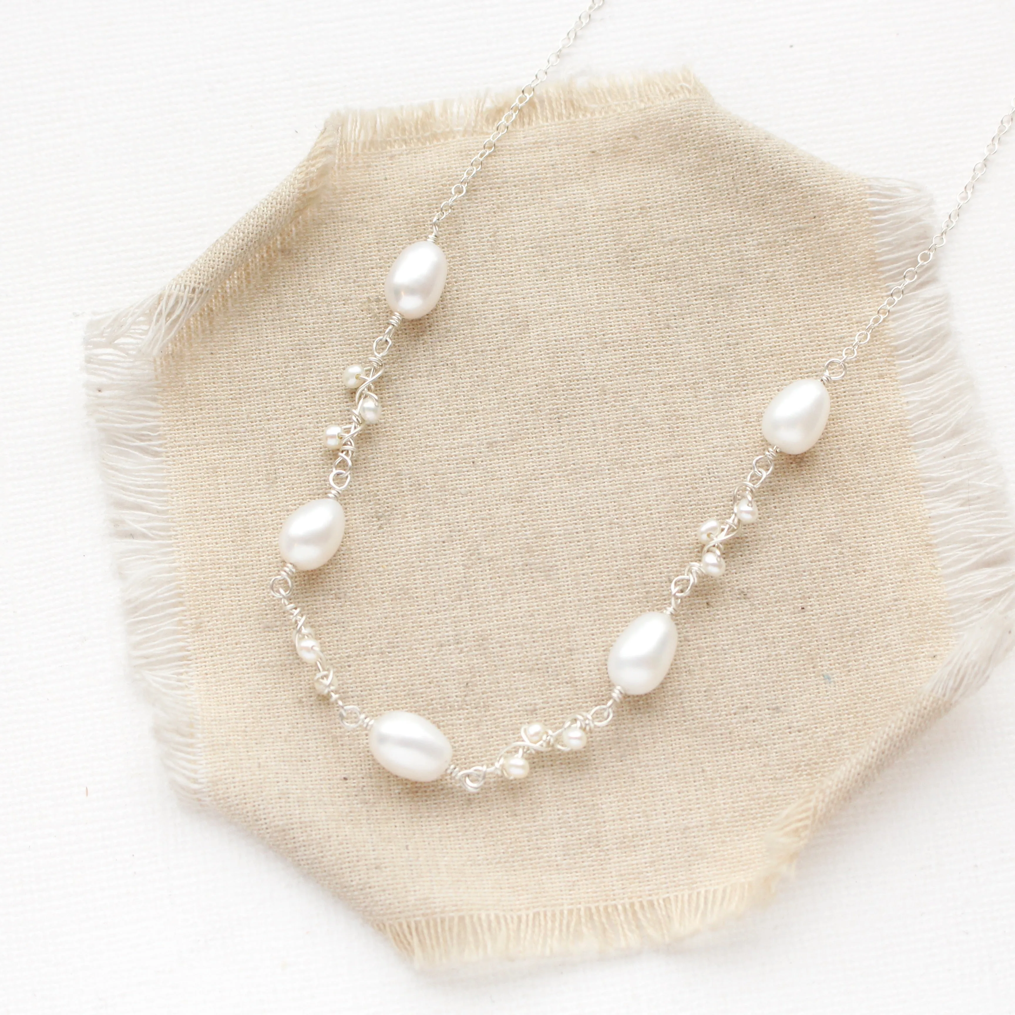 Wrapped Pearl Vine Necklace