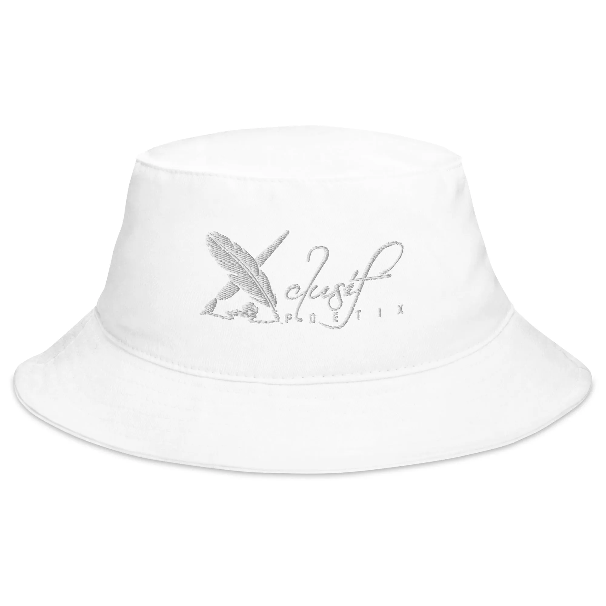 XCLIUSIF POETIX WHITE LOGO Embroidery Bucket Hat