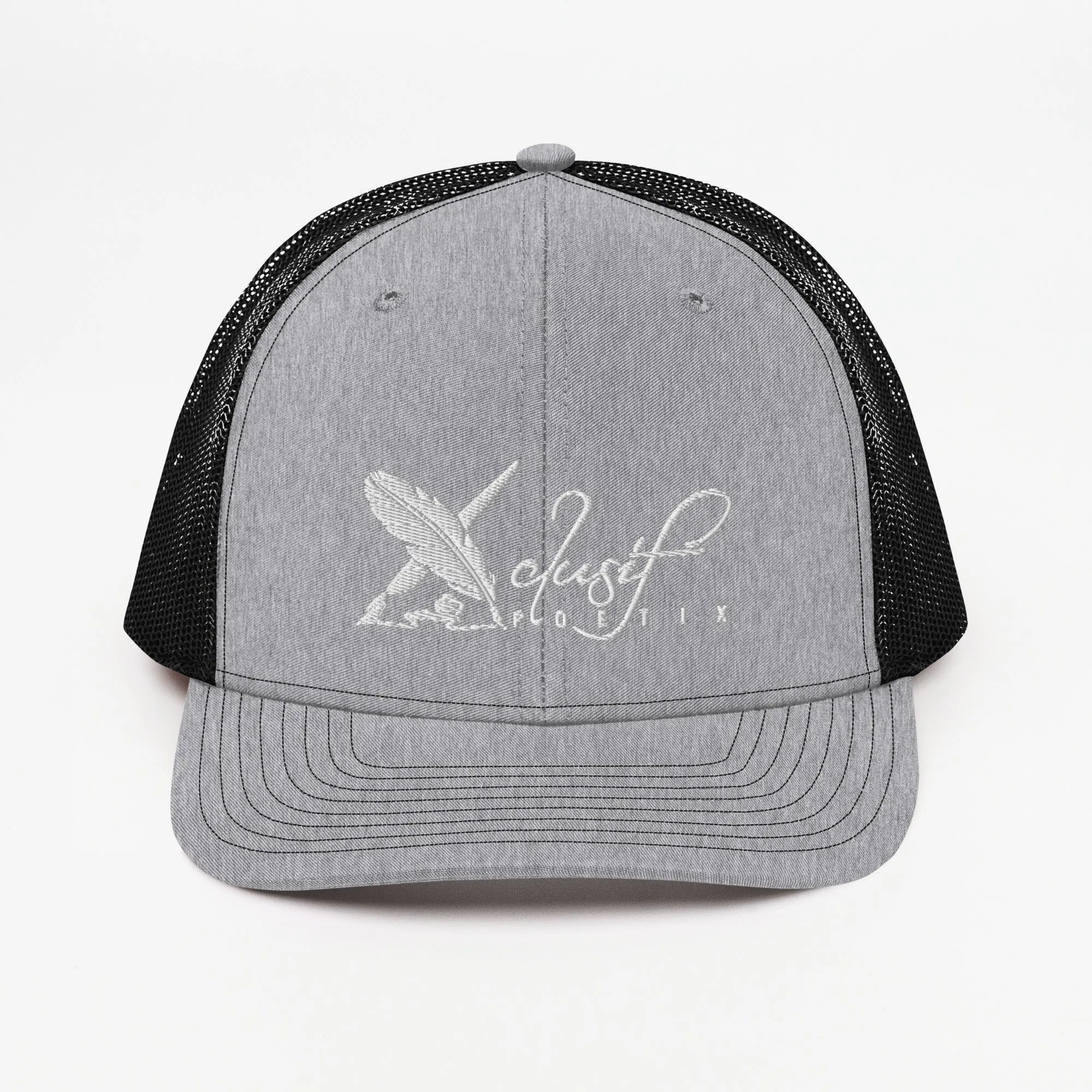 XCLUSIF POETIX WHITE LOGO Snapback Trucker Cap