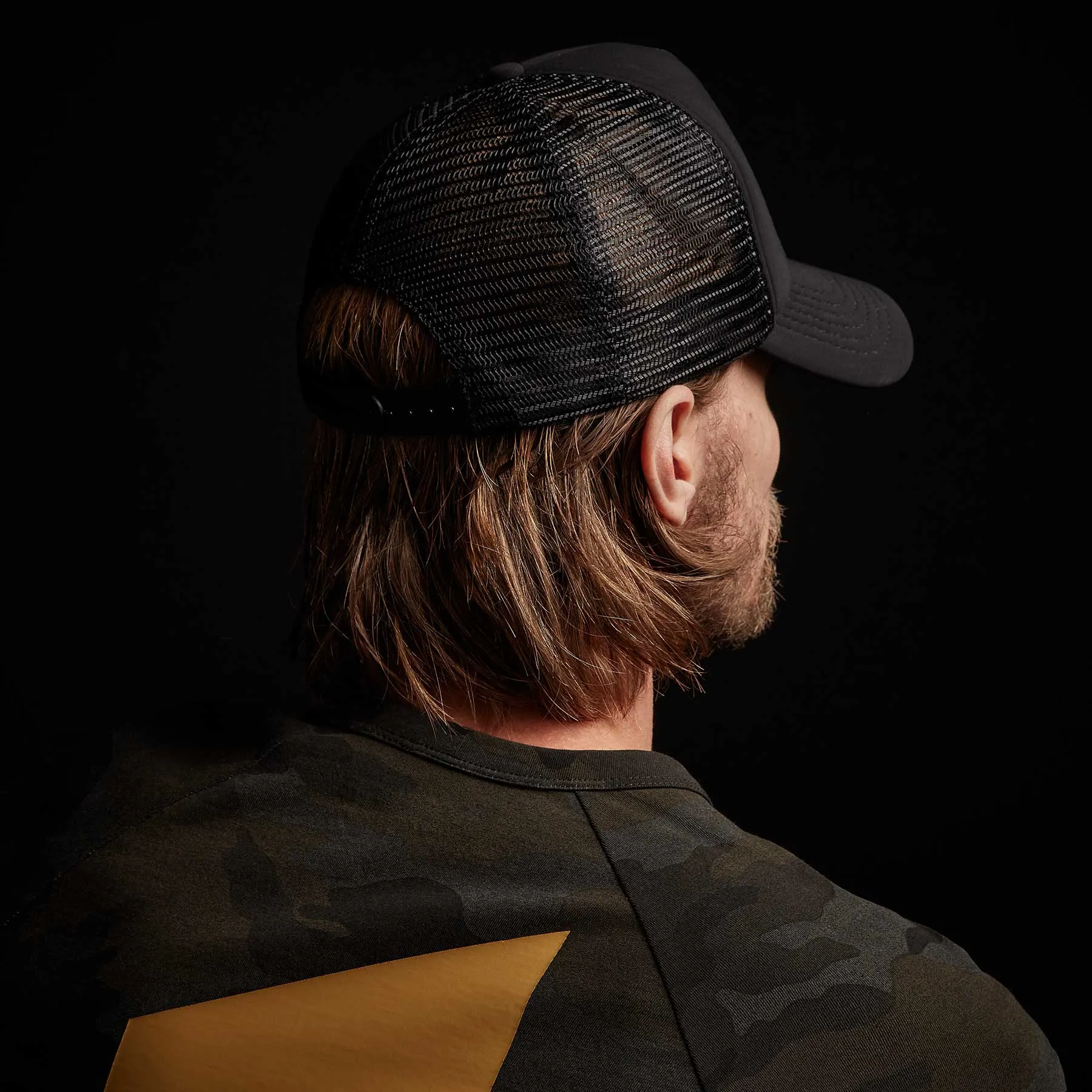 Y/ Outline Embroidery Hat - Black