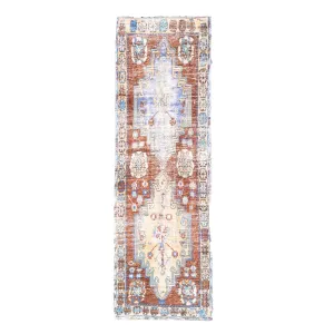 Z357 Handwoven Vintage Rug 3x9’7