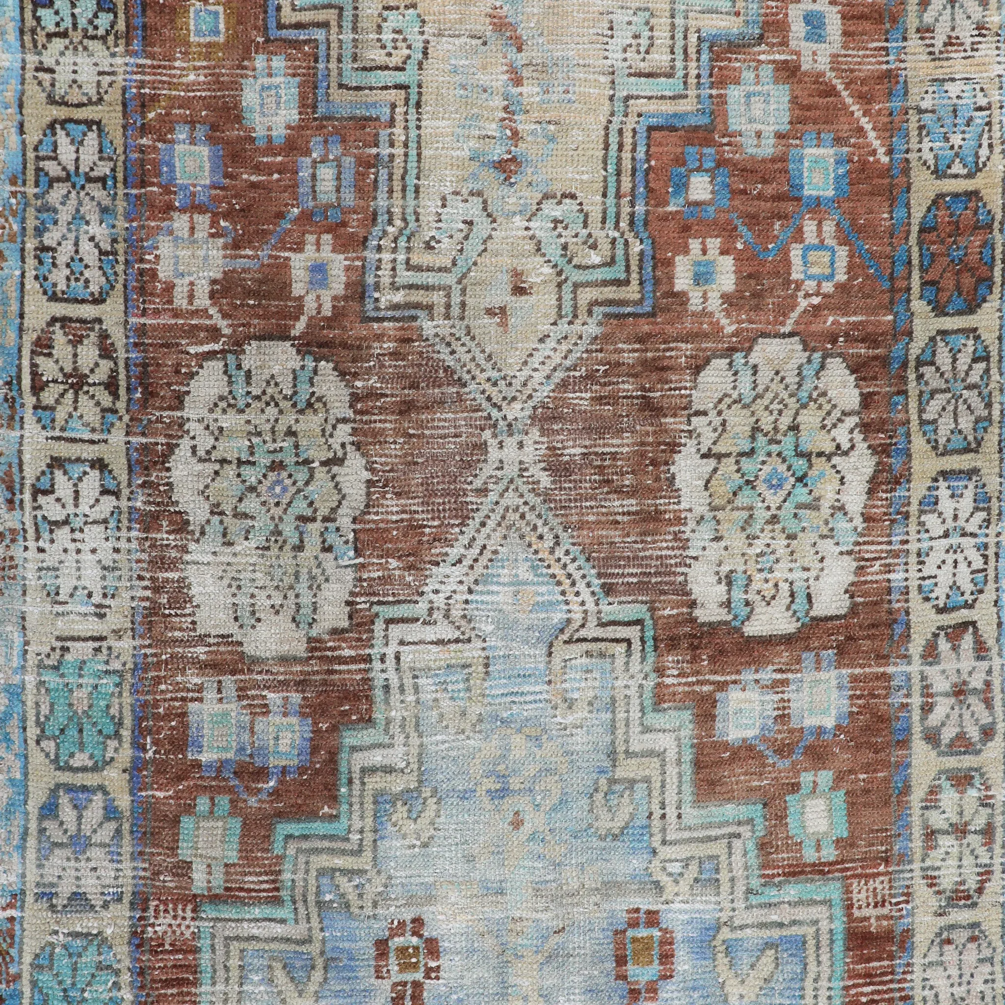 Z357 Handwoven Vintage Rug 3x9’7